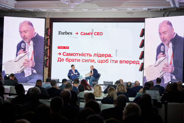 СЕО медіагрупи Starlight Media Олександр Богуцький та редактор-засновник Forbes Ukraine Володимир Федорін /Сергій Пірієв для Forbes Ukraine