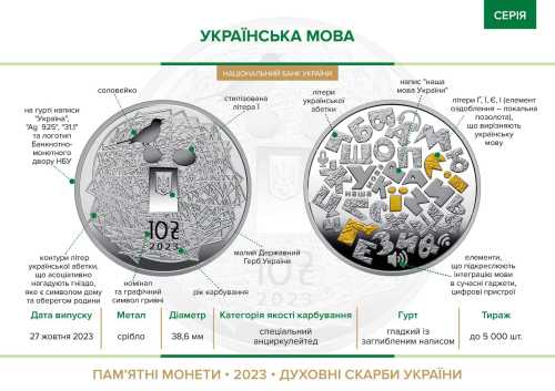 Нацбанк ввів до обігу пам'ятну монету «Українська мова» з нейзильберу - INFBusiness