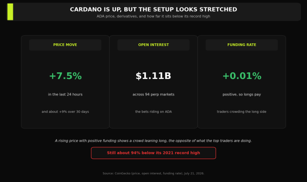Позиції по деривативах Cardano