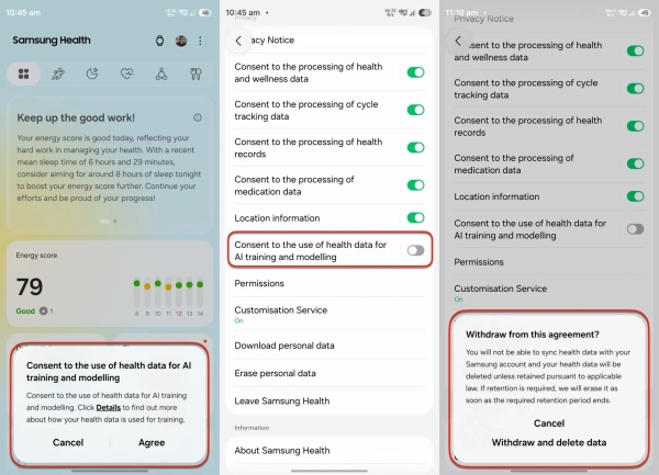 Повідомлення у Samsung Health Повідомлення у Samsung Health