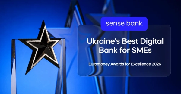 Sense Bank визнано провідним цифровим банком для малого та середнього бізнесу за версією Euromoney Awards for Excellence 2026 — Мінфін