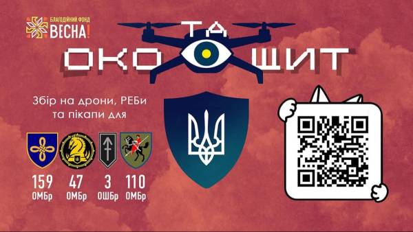 Бригади ЗСУ отримають дрони, РЕБ та пікапи в межах збору “Око та щит”