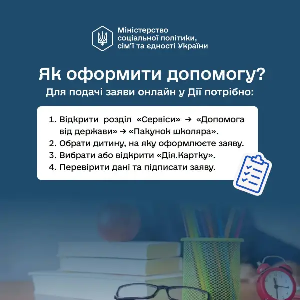 Пакунок школяра 2026 на 5000 грн - хто ще не встиг, може подати заяву до 1 листопада 3