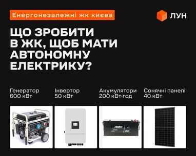 Київські новобудови: від 6 до 40 годин автономності в умовах блекаутів