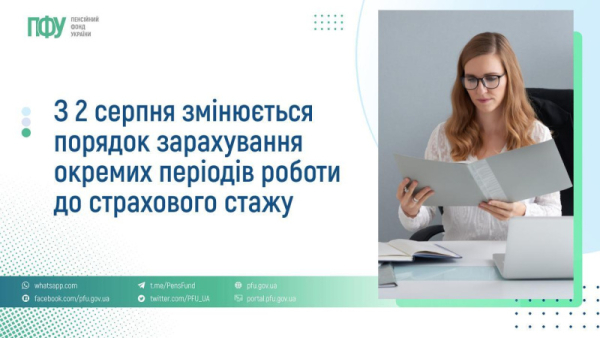 З 2 серпня діятимуть оновлені критерії зарахування страхового стажу, — Мінфін