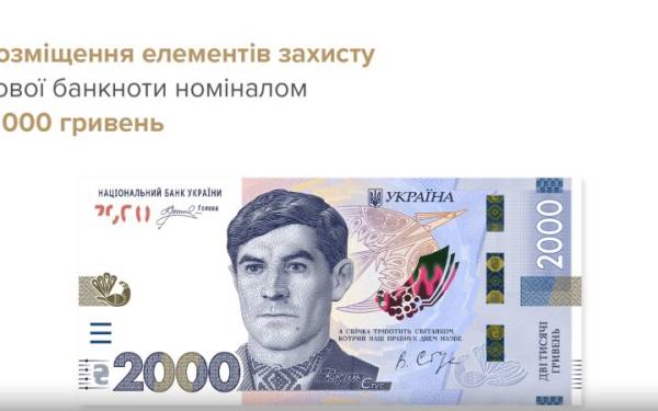 Нацбанк випустив в обіг нову банкноту 2000 гривень